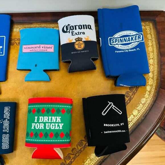 Koozies Set of 7 Vineyard Vines Bud Light Spinnaker Brooklyn Corona NYC - Picture 4 of 5